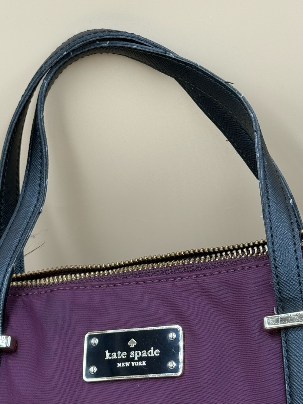 kate spade New York Purple Embellished Tote Bag w/ adjustable crossbody - Picture 6 of 7